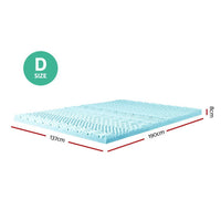 Giselle Bedding Memory Foam Mattress Topper 11-Zone 8cm Double Furniture Kings Warehouse 