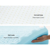 Giselle Bedding Memory Foam Mattress Topper 11-Zone 8cm Double Furniture Kings Warehouse 