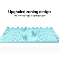 Giselle Bedding Memory Foam Mattress Topper 11-Zone 8cm Double Furniture Kings Warehouse 