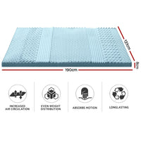 Giselle Bedding Memory Foam Mattress Topper 7-Zone 8cm Double Furniture Kings Warehouse 