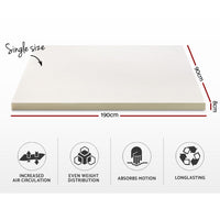 Giselle Bedding Memory Foam Mattress Topper 8cm Single Furniture Kings Warehouse 