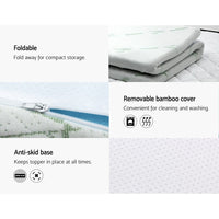 Giselle Bedding Memory Foam Mattress Topper Cool Gel 5cm King Furniture Kings Warehouse 