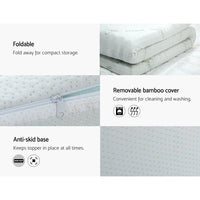 Giselle Bedding Memory Foam Mattress Topper Gel 5cm Queen Furniture Kings Warehouse 