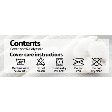Giselle Bedding Memory Foam Pillow 19cm Thick Twin Pack Home & Garden Kings Warehouse 