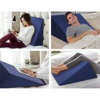 Giselle Bedding Wedge Pillow White & Blue Home & Garden Kings Warehouse 