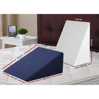 Giselle Bedding Wedge Pillow White & Blue Home & Garden Kings Warehouse 