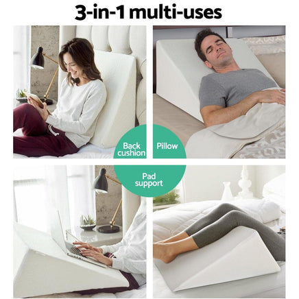 Giselle Bedding Wedge Pillow White Twin Pack Home & Garden Kings Warehouse 