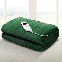 Giselle Electric Throw Rug Heated Blanket Washable Snuggle Flannel Winter Green Afterpay Day: Manchester Madness Kings Warehouse 