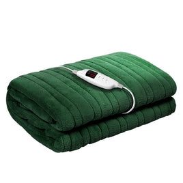 Giselle Electric Throw Rug Heated Blanket Washable Snuggle Flannel Winter Green Afterpay Day: Manchester Madness Kings Warehouse 