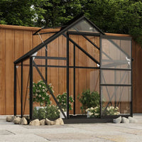 Glass Greenhouse Anthracite 155x103x191 cm Aluminium