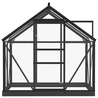 Glass Greenhouse Anthracite 155x103x191 cm Aluminium Kings Warehouse 