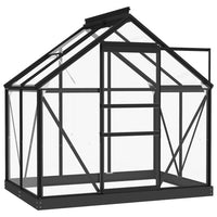 Glass Greenhouse Anthracite 155x103x191 cm Aluminium Kings Warehouse 