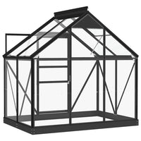 Glass Greenhouse Anthracite 155x103x191 cm Aluminium Kings Warehouse 