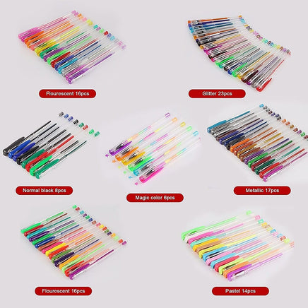 Glitter Gel Pens (100 pack) with 2.5X More Ink - Craft, Kids & Adult Colouring Home & Garden Kings Warehouse 