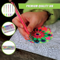 Glitter Gel Pens (100 pack) with 2.5X More Ink - Craft, Kids & Adult Colouring Home & Garden Kings Warehouse 