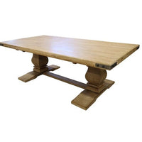 Gloriosa Coffee Table 140cm Pedestal Solid Mango Timber Wood - Honey Wash living room Kings Warehouse 