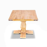 Gloriosa Lamp Side Sofa Table 70cm Pedestal Solid Mango Timber Wood - Honey Wash Kings Warehouse 