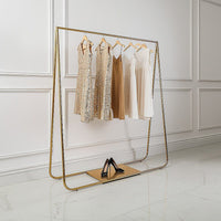 Gold Clothing Retail Shop Commercial Garment Display Rack Commercial Kings Warehouse 