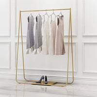 Gold Clothing Retail Shop Commercial Garment Display Rack Commercial Kings Warehouse 