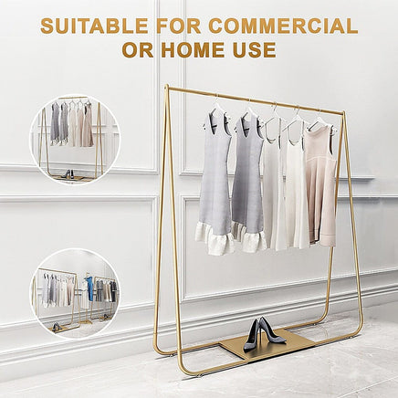 Gold Clothing Retail Shop Commercial Garment Display Rack Commercial Kings Warehouse 