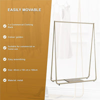 Gold Clothing Retail Shop Commercial Garment Display Rack Furniture Kings Warehouse 