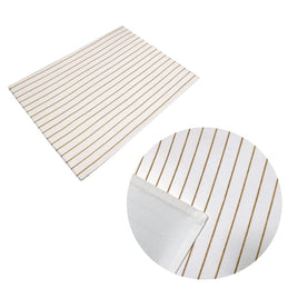 Gold Stripes Cotton Metallic Print Table Runner 33 x 180 cm Home & Garden Kings Warehouse 