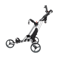 Golf Club Buggy Trolley Cart Compact Foldable 3 Wheel Gift & Novelty Kings Warehouse 