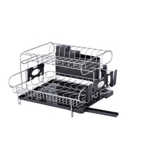 GOMINIMO 2-Tier Dish Drying Rack with Draining Board and Cup Holder GO-DR-100-YH