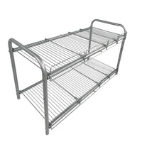 GOMINIMO 2 Tier Under Sink Expandable Shelf Organizer with Removable Steel Panels (Silver) GO-USO-101-CJ Kings Warehouse 