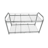 GOMINIMO 2 Tier Under Sink Expandable Shelf Organizer with Removable Steel Panels (Silver) GO-USO-101-CJ Kings Warehouse 