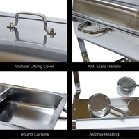 GOMINIMO 9L Chafing Dish Multifunctional Stainless Steel Food Buffet Warmer Pan (3x3L Triple Trays) Kings Warehouse 