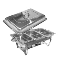 GOMINIMO 9L Chafing Dish Multifunctional Stainless Steel Food Buffet Warmer Pan (3x3L Triple Trays) Kings Warehouse 