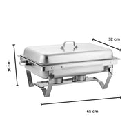 GOMINIMO 9L Chafing Dish Multifunctional Stainless Steel Food Buffet Warmer Pan (3x3L Triple Trays) Kings Warehouse 