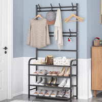 GOMINIMO Clothes Rack with Shoe Rack Shelves (Black) GO-CSR-100-PR Kings Warehouse 