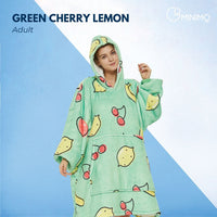 GOMINIMO Hoodie Blanket Green Cherry Lemon HM-HB-105-AYS Kings Warehouse 