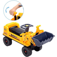 GOMINIMO Kids Ride On Bulldozer Digger Tractor Excavator Toy Car with Helmet GO-KEX-101-JBL Kings Warehouse 