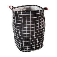 GOMINIMO Laundry Basket Round Foldable (Black Square) GO-LB-110-CN Kings Warehouse 