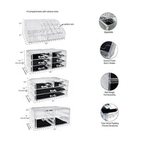 GOMINIMO Makeup Cosmetic Organizer With 12 Drawers (Clear) GO-MCO-100-CS Kings Warehouse 