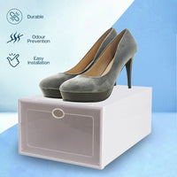 GOMINIMO Plastic Shoe Box 12pcs (White) Kings Warehouse 