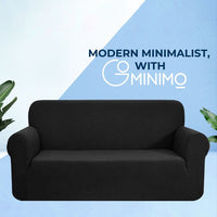 GOMINIMO Polyester Jacquard Sofa Cover 2 Seater (Black) HM-SF-101-RD Mid Season Sale Kings Warehouse 