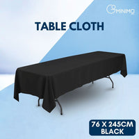 GOMINIMO Polyester Table Cloth 300cm (Black) Kings Warehouse 
