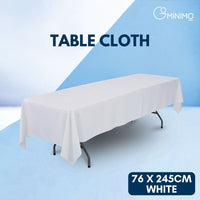 GOMINIMO Polyester Table Cloth 300cm (White) Kings Warehouse 