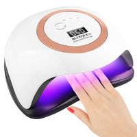 GOMINIMO UV LED Nail Lamp with 4 Timer Setting and 1 Mini Nail Lamp Included (White) GO-NL-100-LC Kings Warehouse 