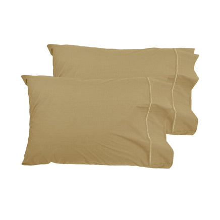Grand Aterlier Pair of Queen Sized Pillowcases - Royal Gold Home & Garden Kings Warehouse 