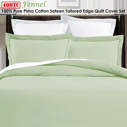 Grand Aterlier Pima Cotton Fennel Quilt Cover Set King Home & Garden Kings Warehouse 