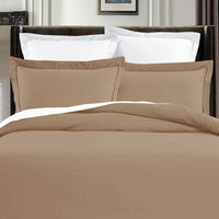 Grand Aterlier Pima Cotton Khaki Quilt Cover Set King Home & Garden Kings Warehouse 