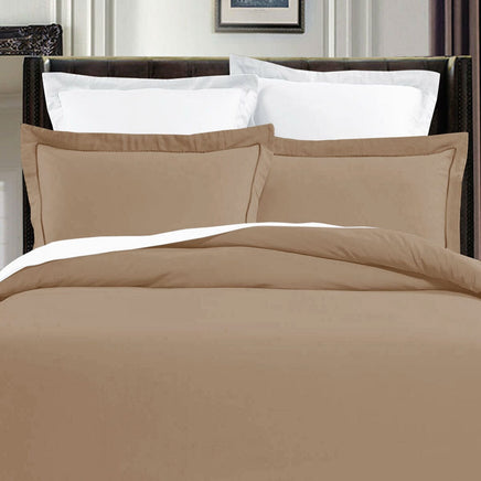 Grand Aterlier Pima Cotton Khaki Quilt Cover Set King Home & Garden Kings Warehouse 