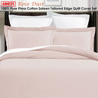 Grand Aterlier Pima Cotton Rose Dust Quilt Cover Set King Home & Garden Kings Warehouse 