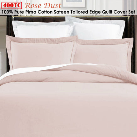Grand Aterlier Pima Cotton Rose Dust Quilt Cover Set King Home & Garden Kings Warehouse 