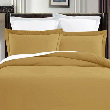Grand Aterlier Pima Cotton Royal Gold Quilt Cover Set King Home & Garden Kings Warehouse 